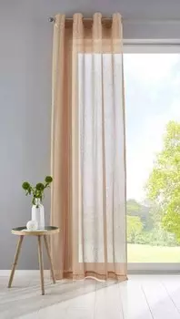 Штора Gardinenbox Netz Struktur sen Transparent, 145x245x1 см, серо-коричневый