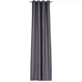 Штора Gzze «Штора с люверсами Linus», (1 шт.), ВxШ: 245x140, однотонная ткань «панама», антрацит
