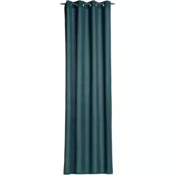 Штора Gzze «Штора с люверсами Linus», (1 шт.), ВxШ: 245x140, однотонная ткань «панама», цвет petrol