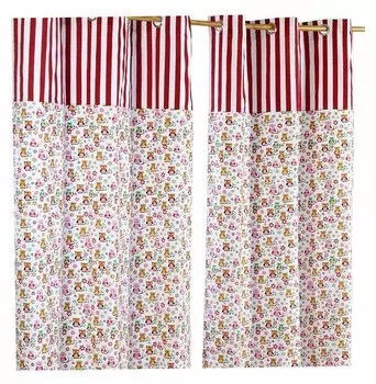 Штора Homescapesn mit sen Eule 2 шт, 137x228x228 см цвет orange/wei