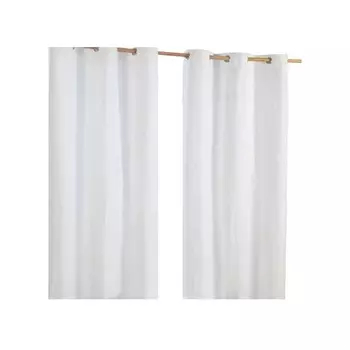 Штора Homescapesn mit sen unifarben 2 шт, 117x137x137 см цвет naturweiss