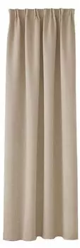 Штора HOOMstylen Blickdicht mit Kruselband 1x, 1x270x140 см, бежевый