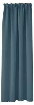 Штора HOOMstylen Blickdicht mit Kruselband 1x, 1x270x140 см, синий