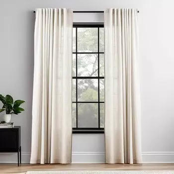 Штора HOOMstylen Halbtransparant Kruselband, 1x270x140 см, кремово-белый