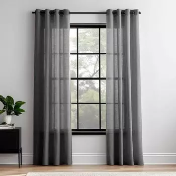 Штора HOOMstylen Halbtransparant mit sen, 1x270x140 см, темно-серый