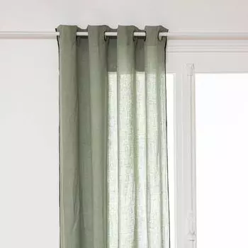 Штора «Иззи» - вышитые мотивы - зеленый 140х240 см - Atmosphera crateur d'interieur Atmosphera Crateur d'intrieur