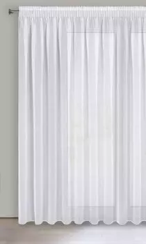 Штора ЭЛСИ белый серебро 140х250 см люверсы штора на люверсах Eurofirany