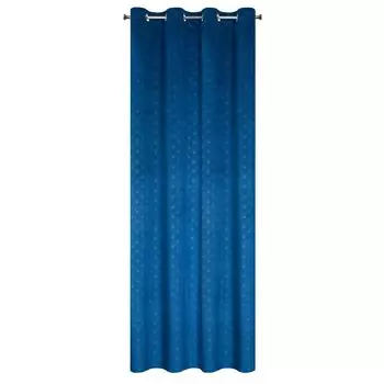 Штора ЮЛИЯ черная 140х250 см люверсы штора на люверсах Eurofirany, темно-синий