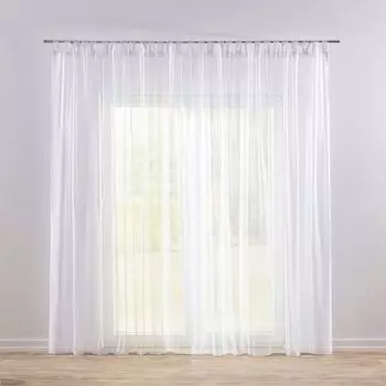 Штора ЮЛИЯ темно-серая 140х250 см люверсы штора на люверсах Dekoria, белый