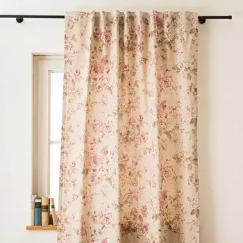 Штора Классическая Расписная Роза с копченой петлей синяя 245см КРАСИВАЯ ЖИЗНЬ. Schner-Leben