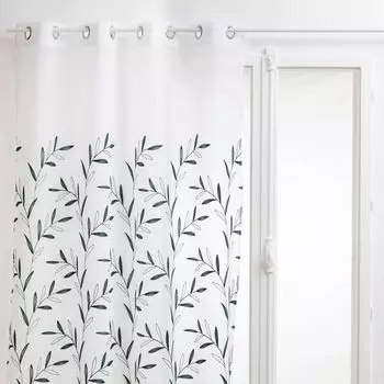 Штора «Коала медведи» мятно-серо-кремовая 245см или WL от SCHNER LEBEN. Подвеска дымчатая петлевая лента Atmosphera Crateur d'intrieur, зеленый