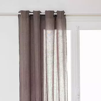 Штора "Лина" лен - терракотово-розовый - 130х260 см - Atmosphera crateur d'interieur Atmosphera Crateur d'intrieur, серый