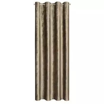 Штора МЕГАН бежевый 140х250 см люверсы штора на люверсах Eurofirany, коричневый