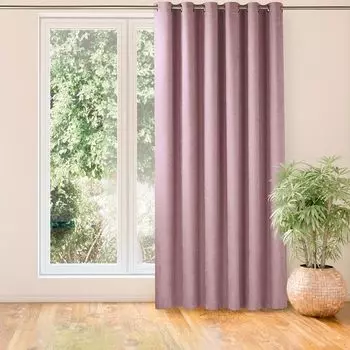 Штора Милана Синель с подвеской на люверсах золотого цвета - штора на люверсах непрозрачная-560х300см (Ш х В) светло-голубой HOMEDE, розовый