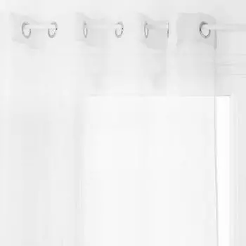 Штора «Морская птица» белая прозрачная. Полупрозрачные люверсы для штор серебристого цвета. Дизайнерская птица-чайка, выгорает, за ней легко ухаживать. Ширина 135 см х высота 145 см 1 шт. Atmosphera Crateur d'intrieur, белый