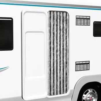 Штора-москитная сетка Duolm серо-белая 56x185 см синель, белый