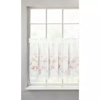 Штора на люверсах, непрозрачная штора на люверсах, штора на люверсах, штора на люверсах, кремовая, 1 шт., 140 см (Ш) x 175 см (Д). Eurofirany, белый