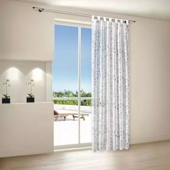 Штора-петля Abel blue 140х245, занавеска для гостиной, спальни, детской комнаты Happy Home, серый