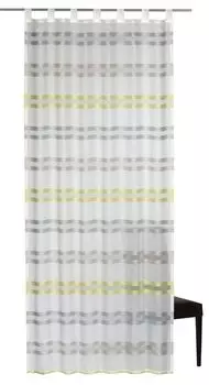 Штора-петля Elbersdrucke Kiruna 03 бело-зеленый полупрозрачная 255х140 см