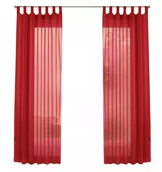 Штора-петля комплект вуалей 2 шт Gardinenbox, красный