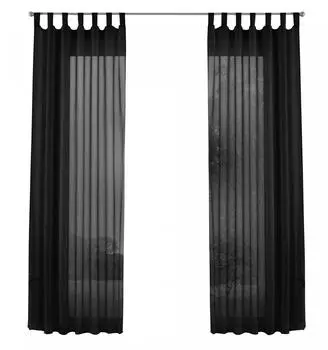 Штора-петля набор вуалей 2 шт Gardinenbox, черный