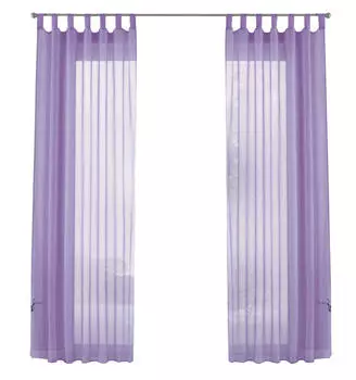 Штора-петля набор вуалей 2 шт сиреневый Gardinenbox, сиреневый