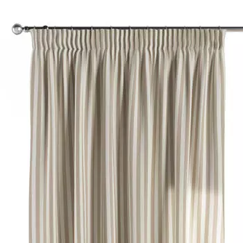 Штора quadro Dekoria, бежевый/белый