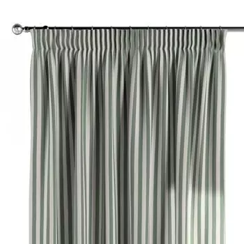 Штора РАВИА белая бирюза 140х250 см люверсы штора на люверсах Dekoria