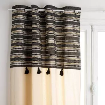 Штора с люверсами Atmosphera Crateur d'intrieur DELHI, 2x260x140 см, черный