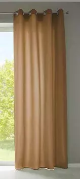 Штора с люверсами Gardinenbox Microsatin blickdicht sen, 140x245x1 см, серо-коричневый