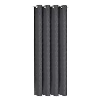 Штора с люверсами Gerster Satre, 140x245x1 см, серебряный