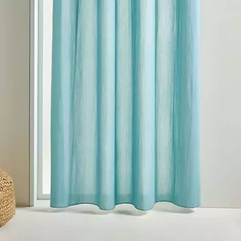 Штора с люверсами из этамина. El Corte Ingls, аква