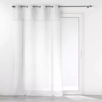 Штора с люверсами из велюровой структуры 140х260 см непрозрачные шторы гостиная с вкладышами спальня, цвет: кремовый Douceur d'interieur