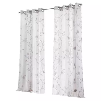 Штора с люверсами Kutti Bonnie, 135x175x2 см цвет wei/grau