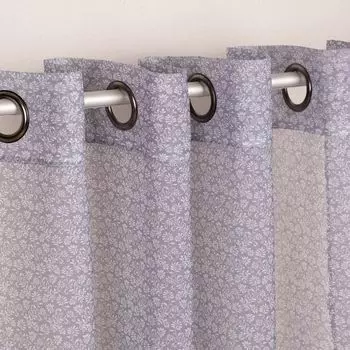 Штора с люверсами, непрозрачная штора на люверсах, штора на люверсах, 140 (Ш) x 250 (Д), бежевый, 1 шт. в упаковке Stof, серый