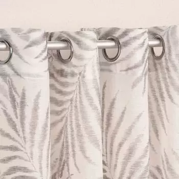 Штора с люверсами прозрачная 140 х 145 см (ширина х длина) белого цвета, с утяжеленной концевой лентой. Stof, белый