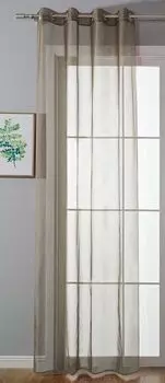 Штора с люверсами прозрачная штора »Uni« ВxШ 225x140 см Sand Stores люверсы для штор свинцовая лента отделка гостиная, 20332-cn Astek, коричневый