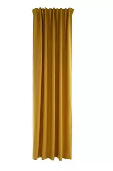 Штора с петлей 140x245, занавеска для гостиной, спальни, непрозрачный графит Indes Fuggerhaus, желтый