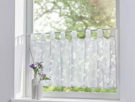 Штора с рюшной лентой Dekoleidenschaft, белый