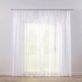 Штора с рюшной лентой Dekoria, белый