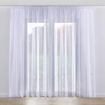 Штора с рюшной лентой Dekoria, белый