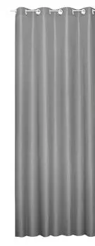 Штора серая с люверсами, прозрачная вуаль, декоративная штора, однотонная, прозрачная, ок. 140x245 см. Haus und Deko, серый