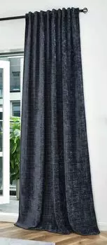 Штора шенилл жаккардовая »RIGA« ВхШ 245х140 см Коричневая с многоленточным подвесом r стиль для вашего дома, 2023500 Astek, темно-синий