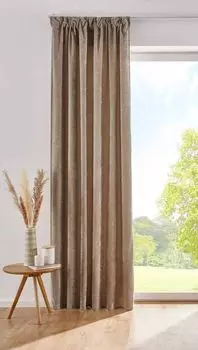 Штора термосинель темно-серая ВхШ 245х140 см, петлевая лента бархатистая мягкая блэкаут, 2022500 Astek, серо-коричневый