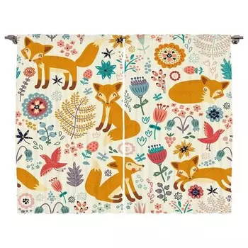 Штора twentyfour Fuchs (2 шт), 225 см, разноцветный