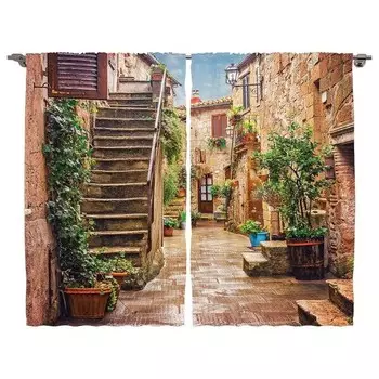 Штора twentyfour Italien II (2 шт), 225 см, разноцветный