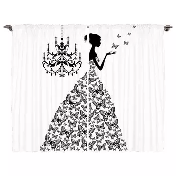 Штора twentyfour Mode (2 шт), 245 см, серый/белый