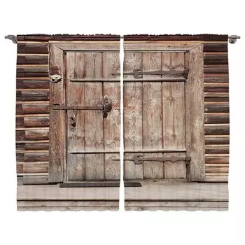 Штора twentyfour Rustikal (2 шт), 260 см, коричневый