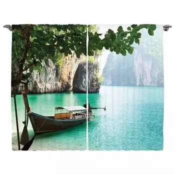 Штора twentyfour Tropisch II (2 шт), 225 см, разноцветный