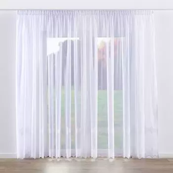 Штора-вуаль с люверсами, штора с декоративными люверсами (цветок) размер: 140х245см. Dekoria, белый